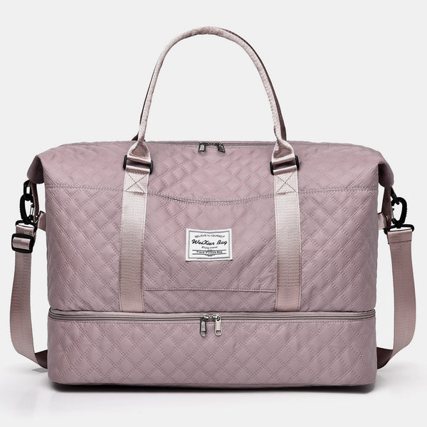 Diamond Grid Oxford Cloth Oversize Travel Bag