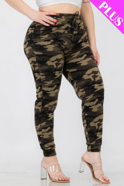 French Terry Camo Print Joggers