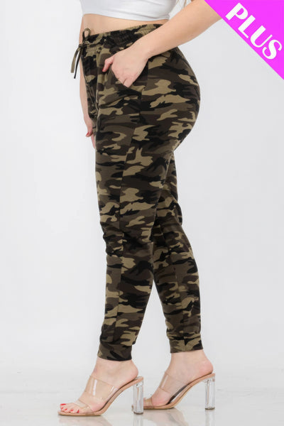 French Terry Camo Print Joggers