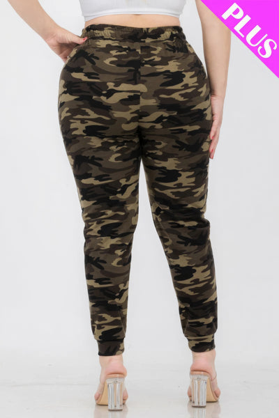 French Terry Camo Print Joggers