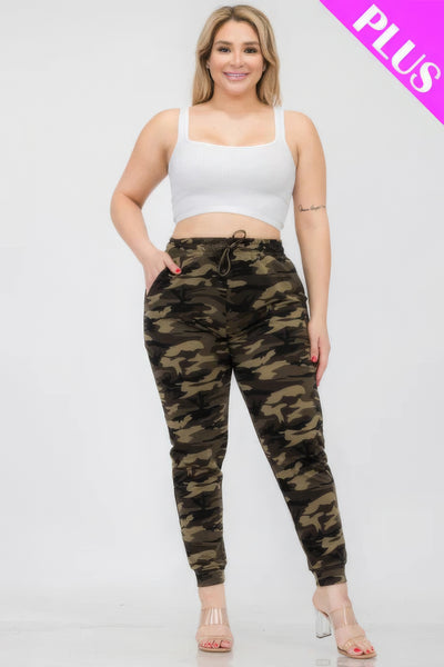 French Terry Camo Print Joggers