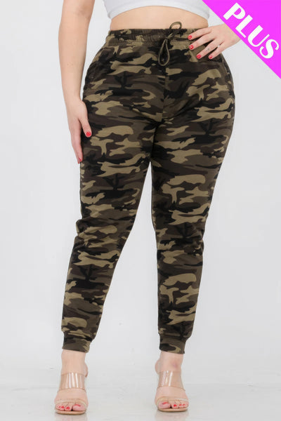 French Terry Camo Print Joggers