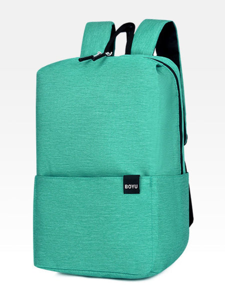 Solid Color Nylon Backpack Bag