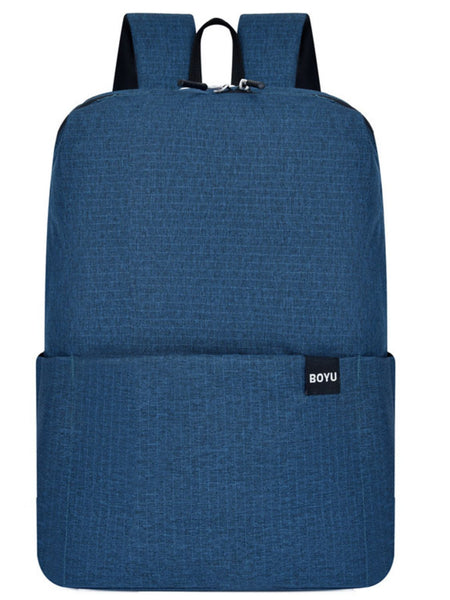 Solid Color Nylon Backpack Bag