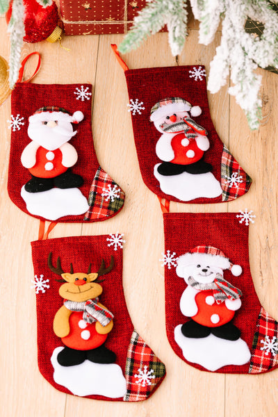 4-Pack Snowflake Christmas Stocking Hanging Widgets