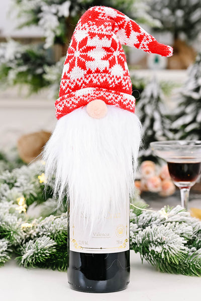 4-Pack Christmas Faceless Gnome Wine Bottle Covers