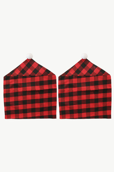 2-Pack Christmas Plaid Chair Covers